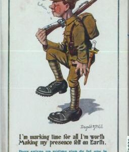 92043 -  Vintage POSTCARD -  HUMOR - Military WWI  SATIRE  Donald McGill