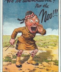 92045 -  Vintage POSTCARD -  HUMOR - Military WWI  SATIRE - Scotts