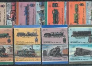78414 - UNION Islands - STAMPS - TRAINS  1984 - 16 Values MNH - SPECIMEN