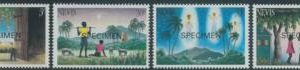 78435a  -  NEVIS  - STAMP:  XMAS Religion 4 values MNH - Overprinted SPECIMEN