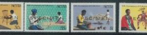 78434b - NEVIS - STAMPS:  DANCING Music  4 values MNH - Overprinted SPECIMEN