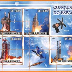 A6766 - SAO TOME & PRINCIPE, Error, 2009, MISSPERF MINIATURE S: Space, Astronomy