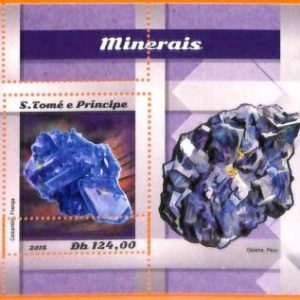 A6755 - SAO TOME & PRINCIPE, Error, 2018 MISSPERF SOUVENIR SHEET: Minerals, Gems