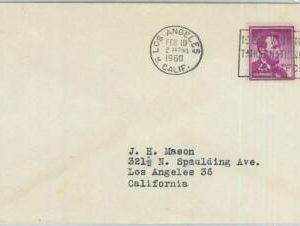 68073 - USA - POSTAL HISTORY - 1960 WINTER OLYMPIC GAMES postmark: LOS ANGELES
