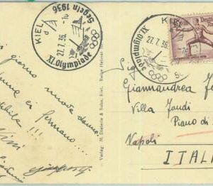 68235 - GERMANY - POSTAL HISTORY - CARD:  27.7.1936 Olympic postmark: KIEL d
