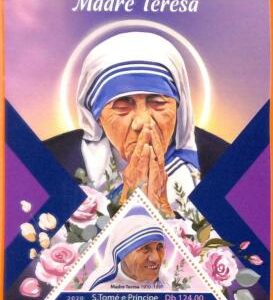 A6672 - SAO TOME & PRINCIPE, Error, 2020 MISSPERF SOUVENIR SHEET: Mother Theresa