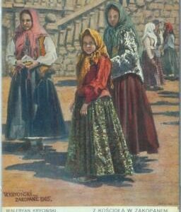 84020 - POLAND - VINTAGE collectable POSTCARD - Illustrated ETHNIC costumes