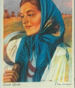 84012 - POLAND - VINTAGE collectable POSTCARD - Illustrated ETHNIC costumes