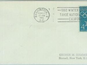 68060 -  USA - POSTAL HISTORY - 1960 WINTER OLYMPIC GAMES postmark: WASHINGTON 4