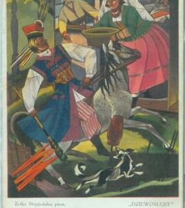 84013 - POLAND - VINTAGE collectable POSTCARD - Illustrated ETHNIC costumes