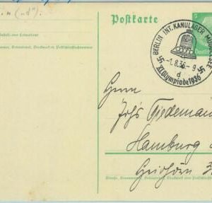 68146 - GERMANY - POSTAL  STATIONERY - 1.8.1936 Olympic postmark: BERLIN d