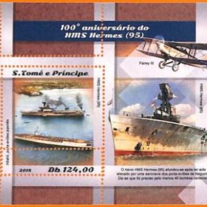 A6733- SAO TOME & PRINCIPE, Error, 2018 MISSPERF S S: WW II, Aircraft HMS Hermes