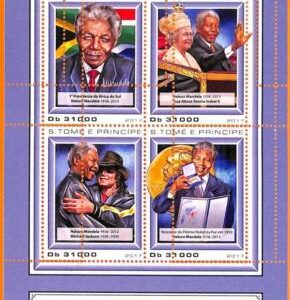 A6662- SAO TOME & PRINCIPE, Error, 2017 MISSPERF MINI S: Nobel, Mandela, Jackson