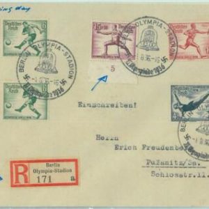 68291 - GERMANY - POSTAL HISTORY - REGISTERED COVER: 01.08.1936 Olympic  games