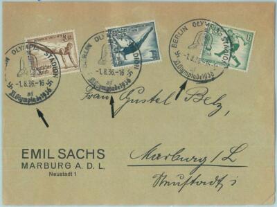 68289 - GERMANY - POSTAL HISTORY - COVER: 01.08.1936 Olympic  games - BERLIN af