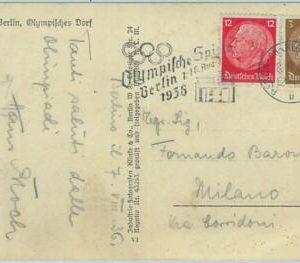 68255 - GERMANY - POSTAL HISTORY - OLYMPIC VILLAGE POSTCARD:  8.8.1936