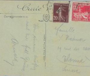 75917 - FRANCE - Postal History - 1924 Olympic Games - Sent during GAMES!