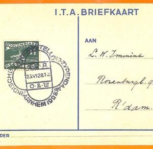 aa2902 - NETHERLANDS - POSTAL HISTORY - 1928 Olympic Games SPECIAL POSTMARK