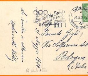aa2872 - Germany - POSTAL HISTORY - 1936 Olympic Games SPECIAL POSTMARK