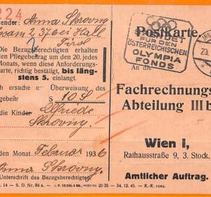 aa2830 - AUSTRIA - POSTAL HISTORY - POSTCARD 1936 Olympic Games postmark