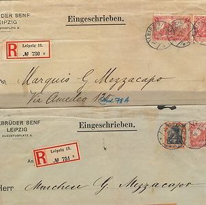 61154 -  GERMANY REICH - POSTAL HISTORY: lot of 3 COVERS to ITALY 1908 - NICE!