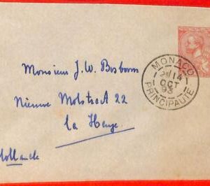 aa1033 - MONACO - Postal History - POSTAL STATIONERY COVER to HOLLAND 1893