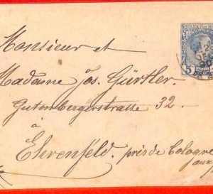 aa1089 - MONACO - Postal History - POSTAL STATIONERY COVER to PRUSSIA 1896