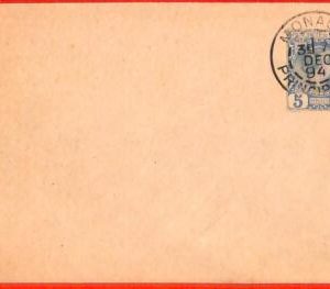 aa1115 - MONACO - Postal History - POSTAL STATIONERY COVER 1894
