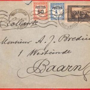 aa0992 - MONACO - Postal History - Overprinted TAX stamps COVER to HOLLAND 1938