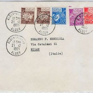 Agricolture ALGERIA -  POSTAL HISTORY - COVER to ITALY 1965