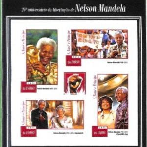 A3510-Sao Tome & Principe  IMPERF Sstamp sheet  2015 PEOPLE   Nelson Mandela