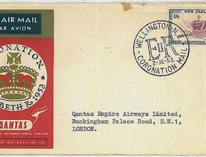 POSTAL HISTORY - New Zealand: special flight CORONATION MAIL cover 1953