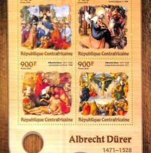 A7640 - CENTRAFRICAINE-  Stamp Sheet - 2016 - ART Religion DURER