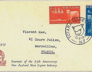 POSTAL HISTORY -  New Zealand : MEAT EXPO: LAMB fauna animals - TOTARA HOMESTEAD