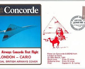 64855 - GB - POSTAL HISTORY - FIRST FLIGHT COVER: CONCORD to CAIRO Egypt 1981