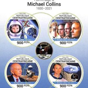 A7612 - CENTRAFRICAINE- ERROR MISPERF Stamp Sheet -  2021 SPACE
