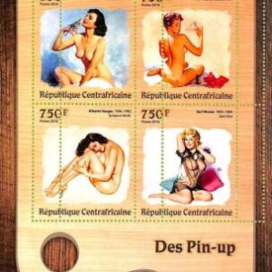 A7639 - CENTRAFRICAINE- ERROR MISPERF Stamp Sheet - 2016 PIN UPS Nudes