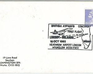 64853  - GB - POSTAL HISTORY - SPECIAL POSTMARK on COVER: CONCORD Aviation MAP