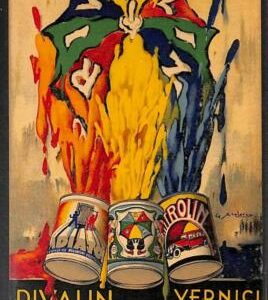 Lib658 - VINTAGE Illustrated ADVERTISING POSTCARD  - RIVALIN  Scolari UMBRELLA