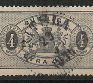 60906 - SWEDEN - STAMPS:  FACIT # TJ 13 A  USED postmarked FRITSLA - NICE!