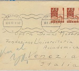59882  -  SWEDEN - POSTAL HISTORY: COVER to ITALY  1949 - AGRICOLTURE