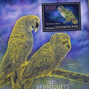A7550 - CENTRAFRICAINE-  Stamp Sheet - 2013 - Birds: Parrots