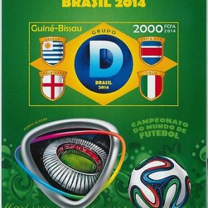 GUINEA BISSAU - ERROR, 2014 IMPERF SHEET: BRASIL 2014, SOCCER, FUTBOL, ENGLAND
