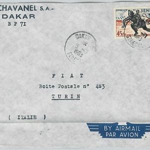 63083  - SENEGAL - POSTAL HISTORY -  COVER to ITALY  1969 - SPORT