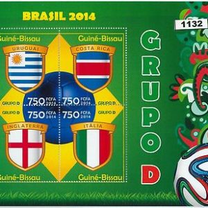 GUINEA BISSAU - ERROR, 2014 MISSPERF SHEET: BRASIL 2014, SOCCER, FUTBOL, ITALY