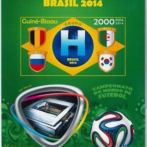 GUINEA BISSAU - ERROR, 2014 IMPERF SHEET: BRASIL 2014, SOCCER, FUTBOL, BELGIUM