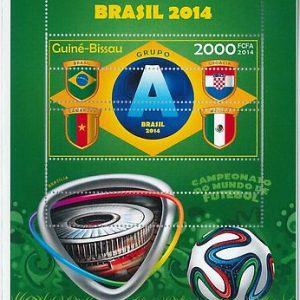 GUINEA BISSAU - ERROR, 2014 MISSPERF SHEET: BRASIL 2014, SOCCER, FUTBOL, CROATIA