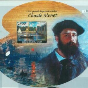 M1527 - NIGER - ERROR, 2014 MISPERF stamp SHEET: Claude Monet, Art