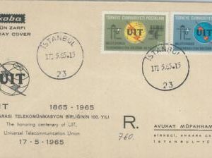 75677 - TURKEY - Postal History -  FDC COVER 1965  UIT  Telecommunications
