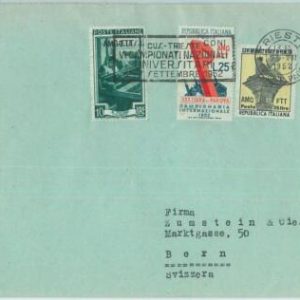 67745 - ITALY  Trieste AMG FTT - POSTAL HISTORY -   COVER 1952 - UNIVERSIADE
